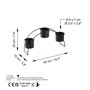 Aberto Design GED-012-A Accesorio Decorativo de Metal Negro